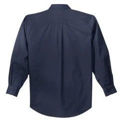 Port Authority Shirts: Men's Navy S608 NVY Easy Care Woven Shirt 13 Port Authority Shirts: Men's Navy S608 NVY Easy Care Woven Shirt -Work Attire Shop s608 navy flat back