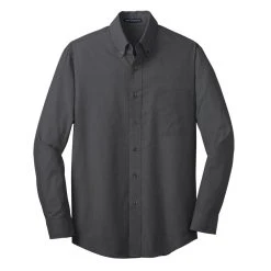 Port Authority Shirt: Men's S640 SB Soft Black Crosshatch Easy Care Shirt