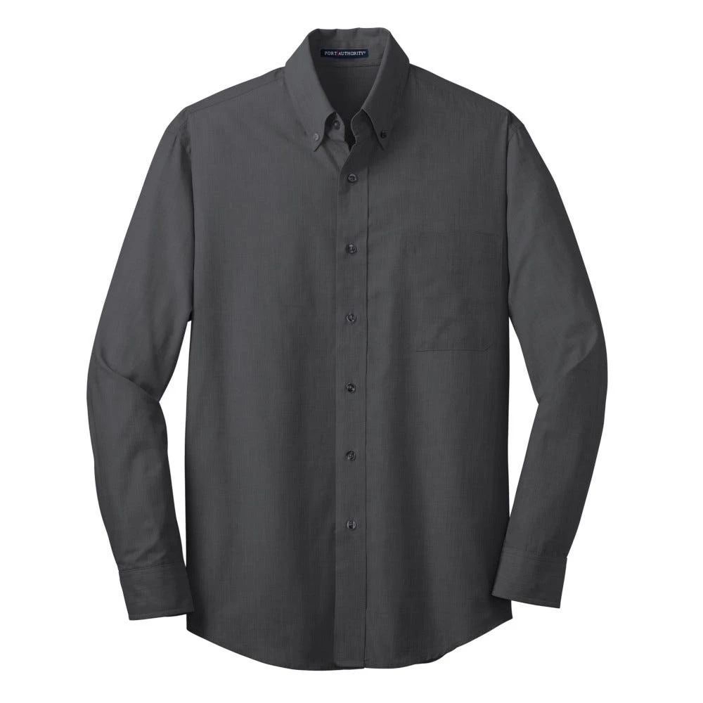 Port Authority Shirt: Men's S640 SB Soft Black Crosshatch Easy Care Shirt 3 Port Authority Shirt: Men's S640 SB Soft Black Crosshatch Easy Care Shirt