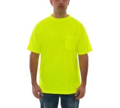 Tingley Shirts: Men's S75002 Fluorescent Yellow Enhanced Visibility Short Sleeve T-Shirt -Work Attire Shop s75002