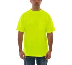 Tingley Shirts: Men's S75002 Fluorescent Yellow Enhanced Visibility Short Sleeve T-Shirt