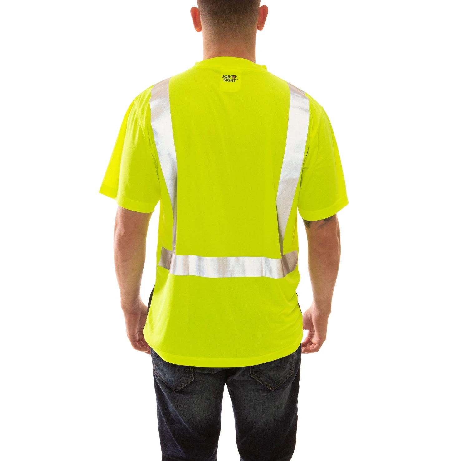 Tingley Shirts: Men's S75122 High Visibility Lime Black Job Sight Work Shirt 3 Tingley Shirts: Men's S75122 High Visibility Lime Black Job Sight Work Shirt