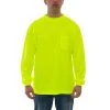 Tingley Shirts: Men's S75502 Fluorescent Yellow Enhanced Visibility Long Sleeve Shirt