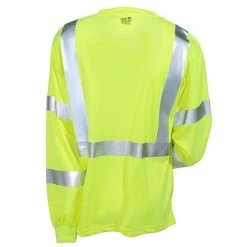 Tingley Shirts: Men's Lime Green High-Visibility S75522 Long-Sleeve Tee Shirt -Work Attire Shop s75522 tingleyb 01