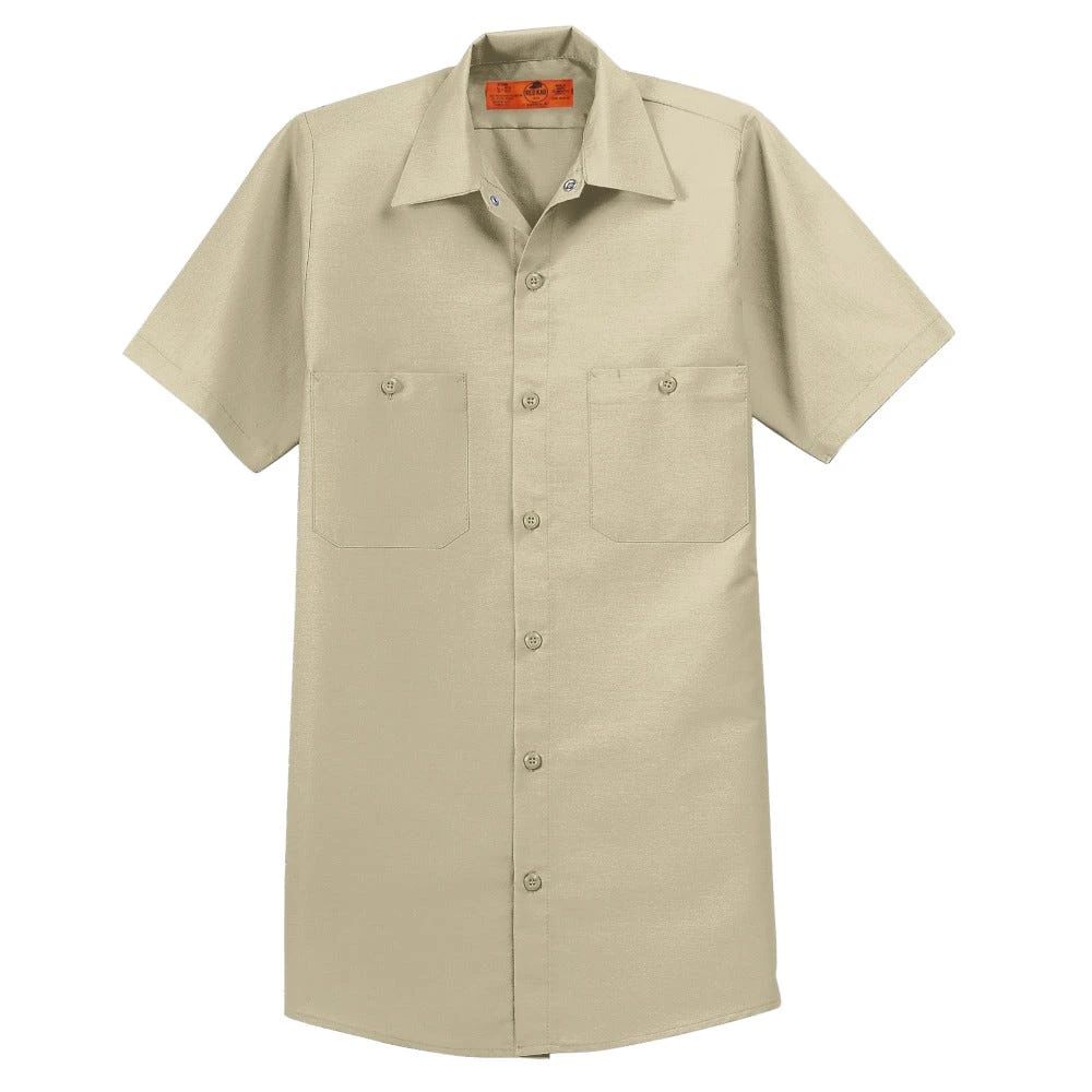 Red Kap Shirt: Men's SP24LT Light Tan Short Sleeve Industrial Work Shirt 7 Red Kap Shirt: Men's SP24LT Light Tan Short Sleeve Industrial Work Shirt - Image 5