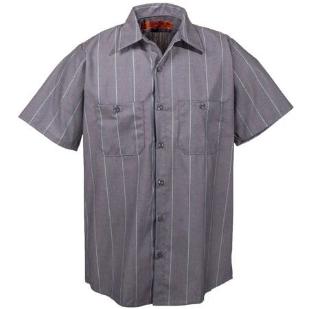 Red Kap Shirts: Men's SP24 CR Grey Stripe Uniform Work Shirt 4 Red Kap Shirts: Men's SP24 CR Grey Stripe Uniform Work Shirt - Image 2