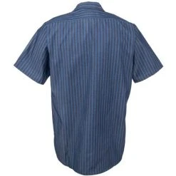 Red Kap Shirts: Men's SP24 EX Industrial Blue Striped Work Shirt -Work Attire Shop sp24ex9 redkapb 01