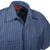 Red Kap Shirts: Men's SP24 EX Industrial Blue Striped Work Shirt -Work Attire Shop sp24ex9 redkapcd 01