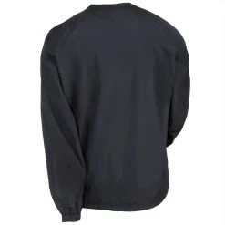 Sport-Tek Shirts: Men's JST72 BLK Raglan Black V Neck Polyester Wind Shirt