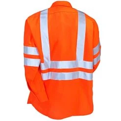 Red Kap Shirts: Men's SS14 OF High Visibility Orange Long Sleeve Work Shirt -Work Attire Shop ss14or2 redkapb 01