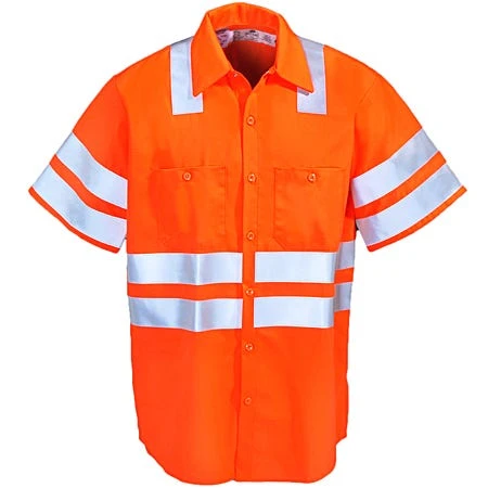 Red Kap Shirts: ANSI Class 3 High Visibiilty Orange Work Shirt SS24OF 4 Red Kap Shirts: ANSI Class 3 High Visibiilty Orange Work Shirt SS24OF - Image 2