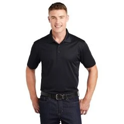 Sport-Tek Shirts: Men's ST650 BLK Black Moisture-Wicking Micropique Polo Shirt