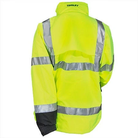 Tingley Jackets: Men's Yellow J24172 YLW Waterproof Insulated Hi-Vis Hooded Jacket 7 Tingley Jackets: Men's Yellow J24172 YLW Waterproof Insulated Hi-Vis Hooded Jacket - Image 5