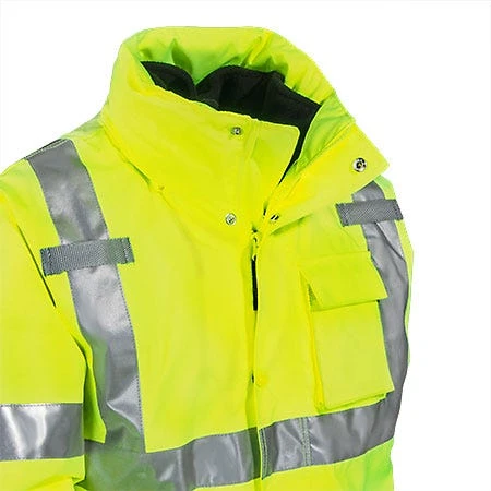 Tingley Jackets: Men's Yellow J24172 YLW Waterproof Insulated Hi-Vis Hooded Jacket 5 Tingley Jackets: Men's Yellow J24172 YLW Waterproof Insulated Hi-Vis Hooded Jacket - Image 3