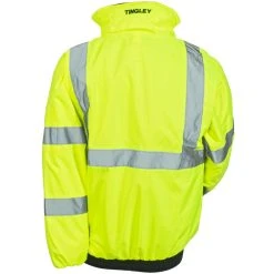 Tingley Jackets: Men's J26172 Yellow Waterproof High Visibility Bomber Jacket -Work Attire Shop tingley j26172 b 01