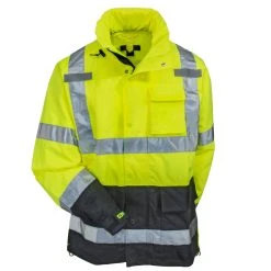 Tingley Jackets: Icon LTE ANSI Class 3 Hi Vis Yellow Waterproof J27122 Men's Jacket -Work Attire Shop tingley j27122 hv f 01