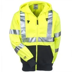 Tingley Sweatshirts: Men's S78122 Lime Green High-Visibility Hooded Sweatshirt -Work Attire Shop tingley s78122 f 01