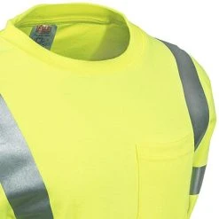 Tingley Shirts: Men's High-Visibility Yellow Flame-Resistant S85522 Safety Tee Shirt