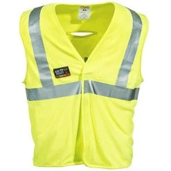 Tingley Vests: Men's High-Visibility FR V81622 Reflective Lime Safety Vest