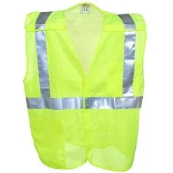 Tingley Vests: Unisex High-Visibility V70522 Lime 5-Point Breakaway Vest