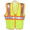 Tingley Vests: Unisex Neon Green Two-Tone V70642 High-Visibility Work Vest -Work Attire Shop v70642 tingleyf 01