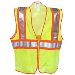 Tingley Vests: Unisex Neon Green Two-Tone V70642 High-Visibility Work Vest