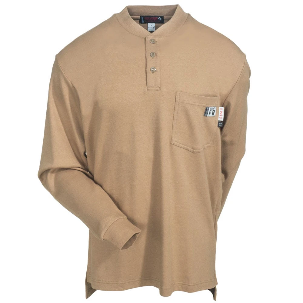 Wolverine Shirts: Men's W1203300 236 Flame-Resistant FireZerO Henley Shirt 5 Wolverine Shirts: Men's W1203300 236 Flame-Resistant FireZerO Henley Shirt - Image 3