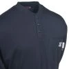 Wolverine Shirts: Men's W1203300 417 Flame-Resistant Blue Long-Sleeve Henley Shirt