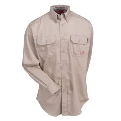 Ariat Work FR Shirts: Men's 10012251 Flame-Resistant Khaki Solid Button-Down Work Shirt 7 Ariat Work FR Shirts: Men's 10012251 Flame-Resistant Khaki Solid Button-Down Work Shirt -Work Attire Shop wps 25