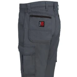 Wrangler Riggs Pants: Men's 3W060 ST Slate Grey Ripstop Ranger Pants -Work Attire Shop wrangler 3w060st l 01 2