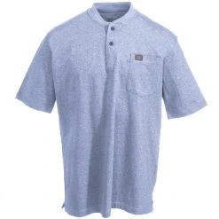 Wrangler Riggs Shirts: Men's Ash Heather 3W760 AH Short Sleeve Henley Shirt 7 Wrangler Riggs Shirts: Men's Ash Heather 3W760 AH Short Sleeve Henley Shirt -Work Attire Shop wrangler 3w760ah f 01
