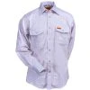 Wrangler Shirts: Men's White Plaid FR130WH Flame-Resistant Western Work Shirt -Work Attire Shop wrangler fr130wh 1